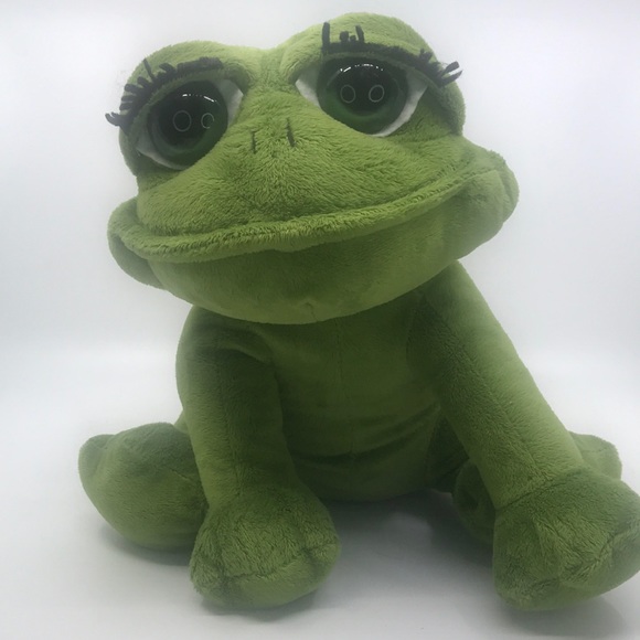 Fiesta Plush Big Green Eyed Frog Stuffed Animals - Picture 1 of 11